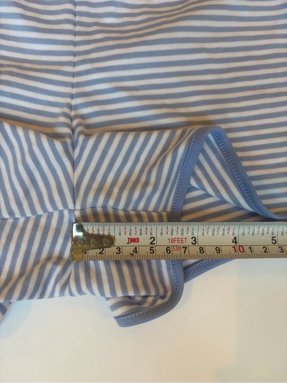 LAKE Pajamas Pima Cotton Striped Sleep Shorts M Blue White - Picture 3 of 6